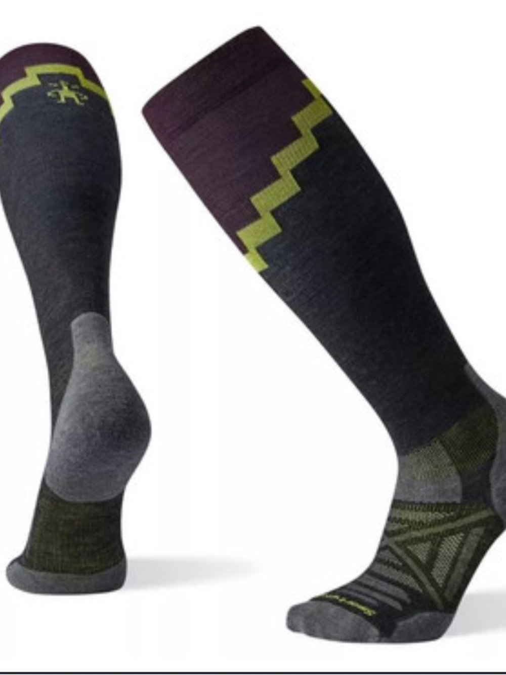 Smartwool PhD Pro Mountaineer Men's Compression Merino Wool Socks Charcoal Sz M